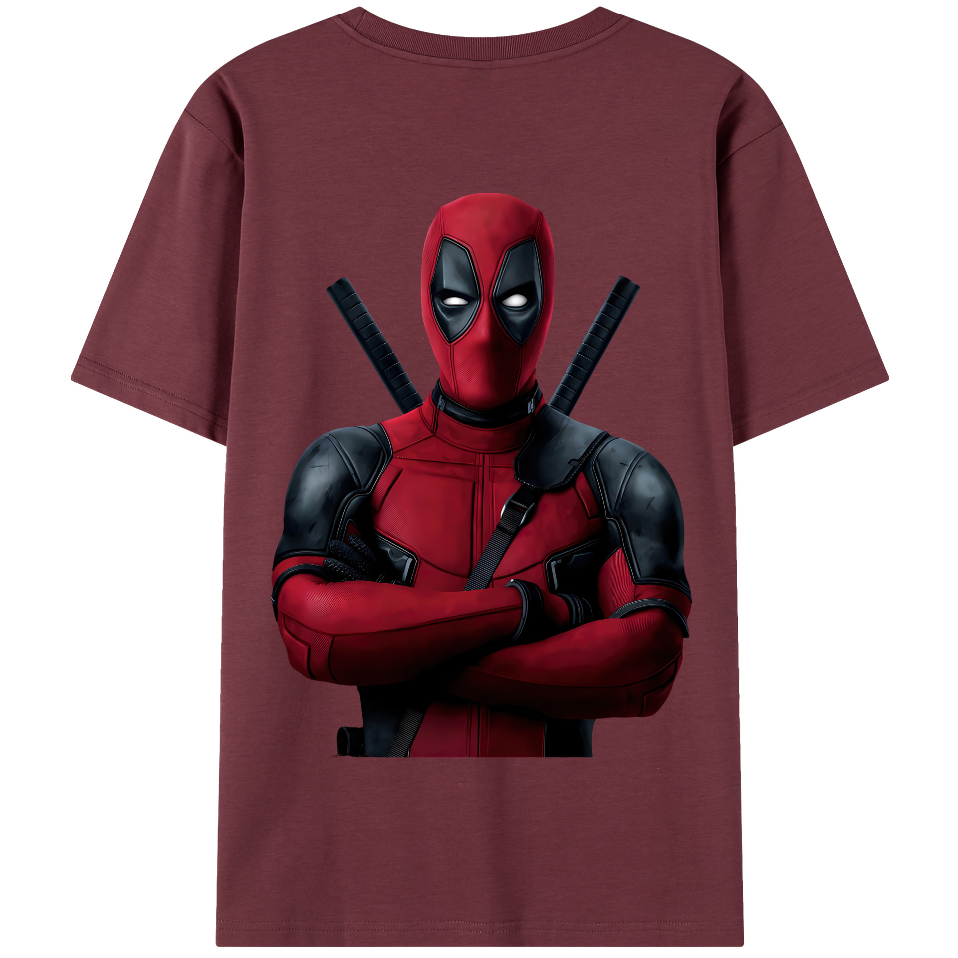 （画像用） Deadpool デッドプール 綿100％半袖Tシャツ（背面プリント）